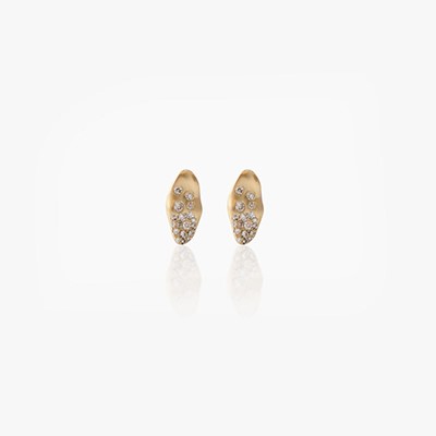 BABY MALAK FLOURISH ICE HALF MINI MARQUISE EARRINGS